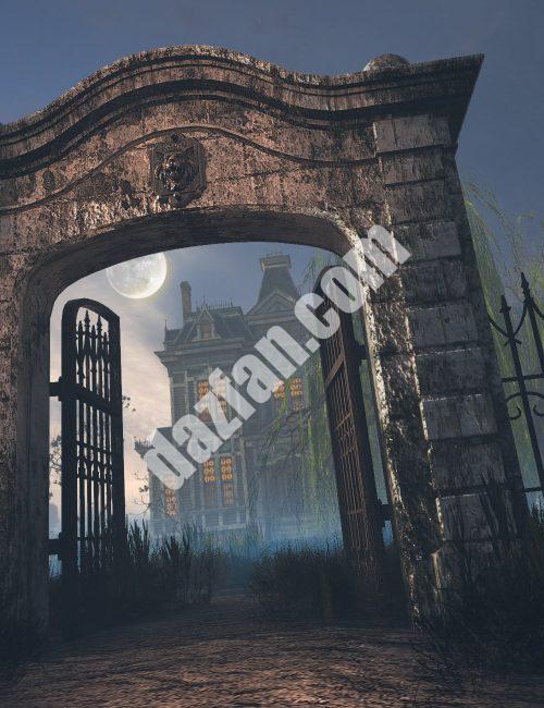 [daz合集] 古老的维多利亚式住宅组合-DAZ爱好者