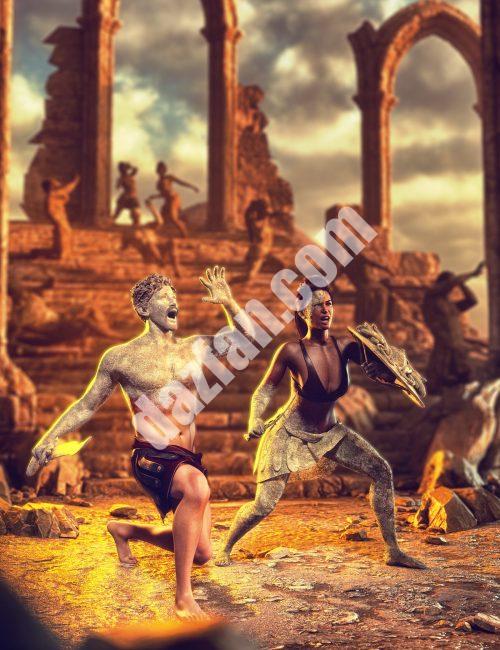 [daz插件] 创世纪9的石化-DAZ爱好者