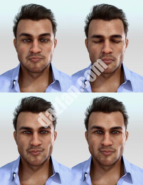 [daz姿势] Redz Matteo Genesis 8和8.1男性表情-DAZ爱好者