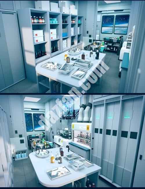 [daz场景] 科幻海洋储藏室-DAZ爱好者