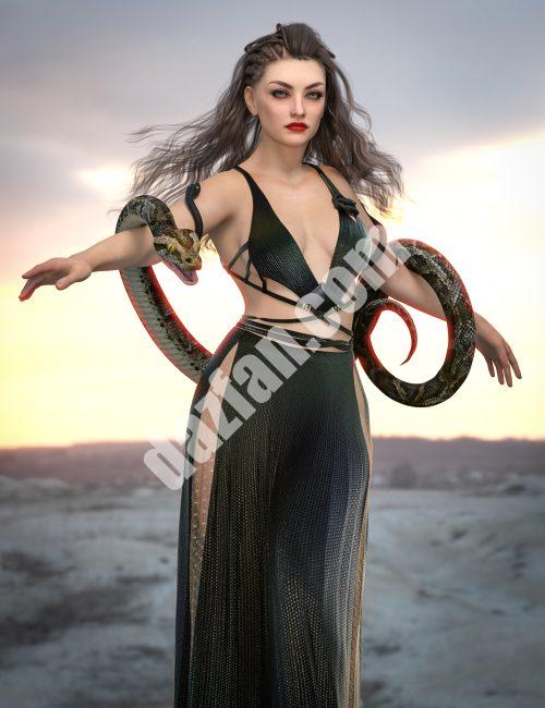 [daz服装] dForce蛇之警报器创世纪9装备-DAZ爱好者