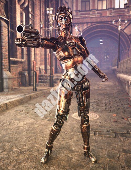 [daz角色] 蒸汽朋克机器人-DAZ爱好者