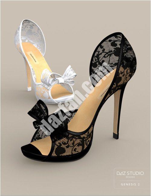 [daz合集] W裙蝴蝶结高跟束-DAZ爱好者
