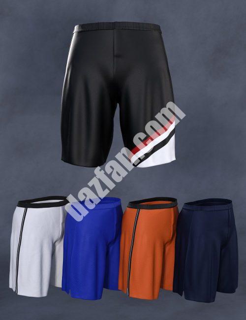 [daz服装] Cheerading Squad Outfit dForce Genesis 8和8.1雄性短裤-DAZ爱好者