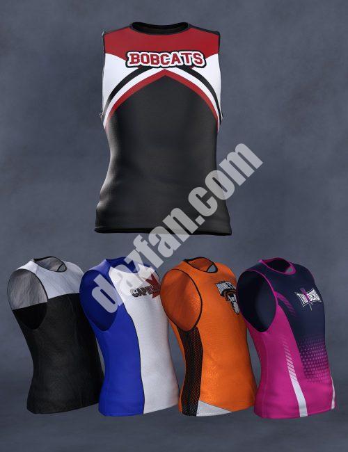 [daz服装] 啦啦队为创世纪8号和8.1号男性装备dForce背心-DAZ爱好者