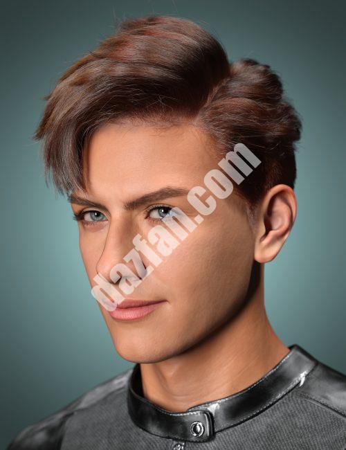 [daz发型] Genesis 9的两块侧边部分头发-DAZ爱好者