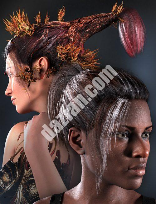 [daz发型] 创世纪8雌性和创世纪8.1雌性的树毛-DAZ爱好者