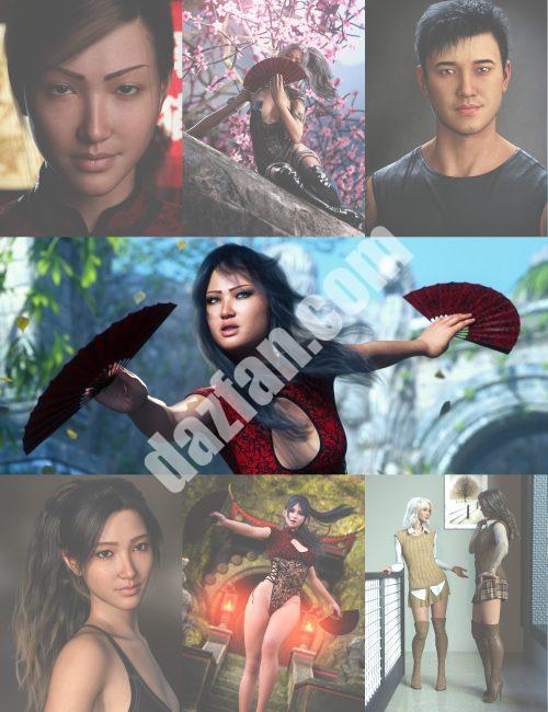 [daz合集] 秀琳9高清和阿伦合集包-DAZ爱好者