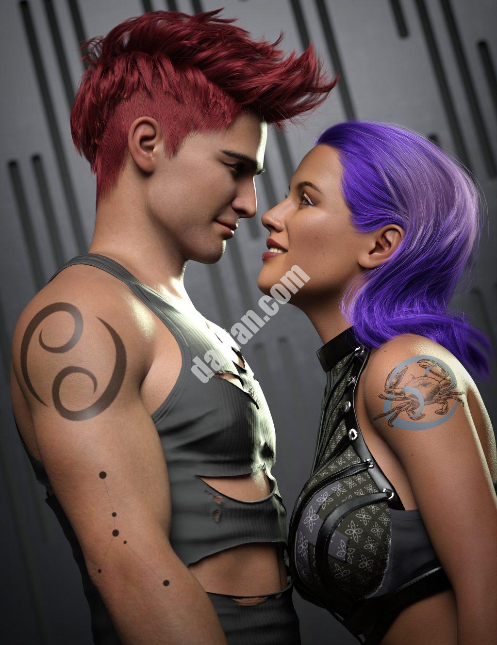 [daz角色] 癌症星座纹身创世纪8.1-DAZ爱好者