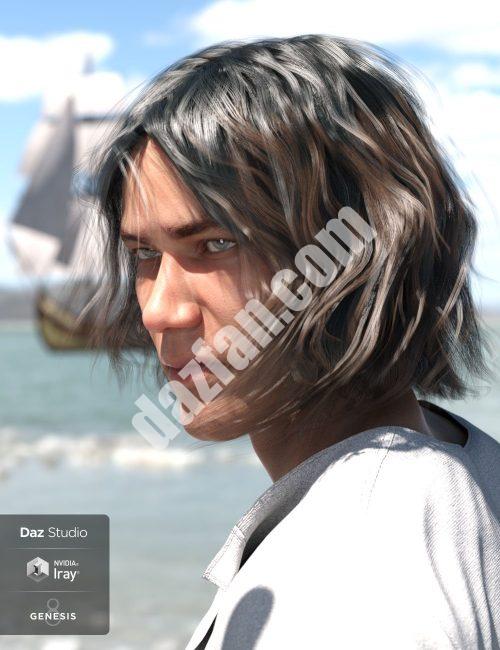 [daz发型] 创世纪3和8号男性甲板手发（s）-DAZ爱好者