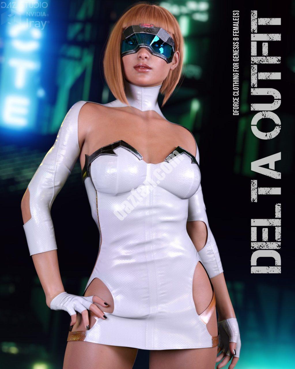 [daz服装] dForce三角洲创世8号女性套装-DAZ爱好者