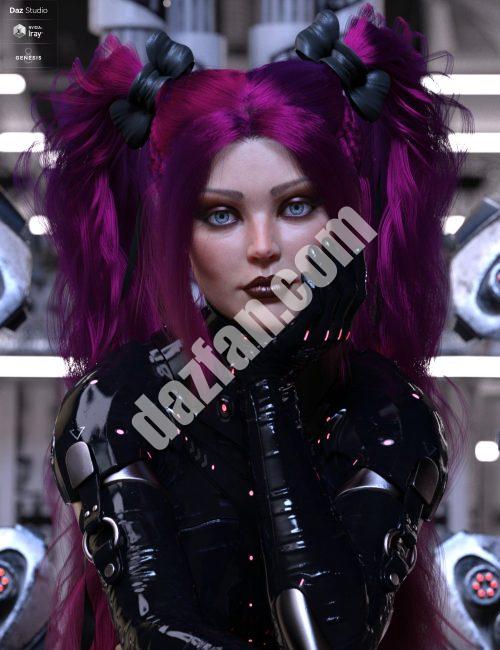 [daz发型] dForce Xariah双马尾辫Genesis 8女性（s）-DAZ爱好者