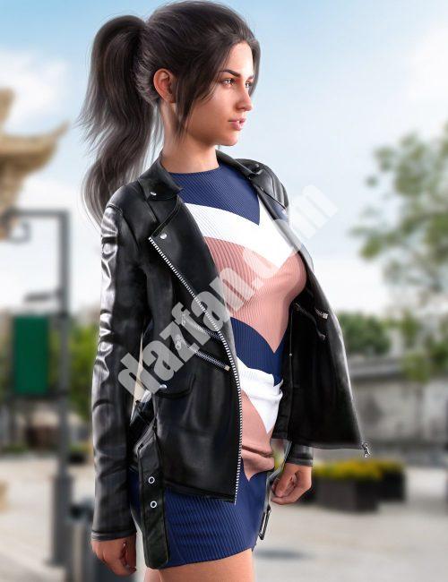 [daz服装] dForce Genesis 8和8.1女性休闲套装-DAZ爱好者