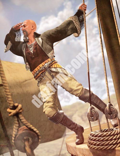 [daz服装] dForce科西嘉岛突袭者创世纪8和8.1雄性装备-DAZ爱好者