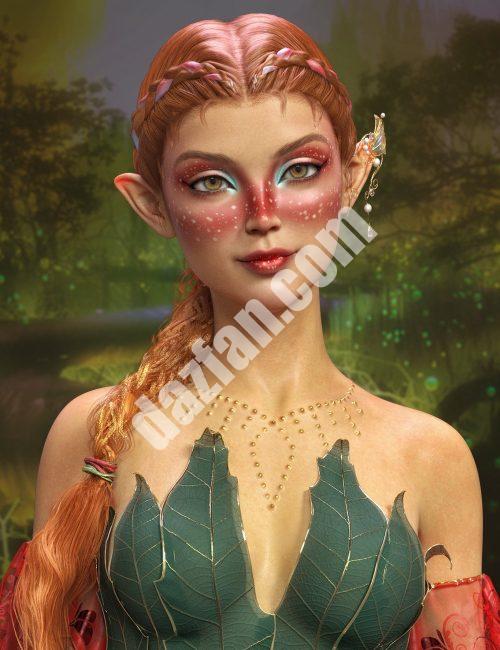 [daz角色] FPE Woodland Nymph Geoshell Genesis 8.1女性化妆-DAZ爱好者