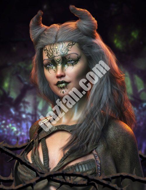 [daz角色] FPE林地女巫地球壳化妆创世纪8.1女性-DAZ爱好者