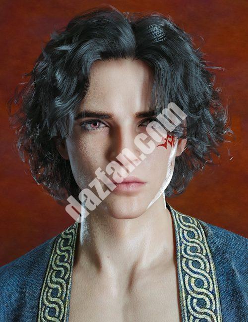 [daz发型] HS卷发Vibes头发为创世纪9，8，和8.1雄性-DAZ爱好者