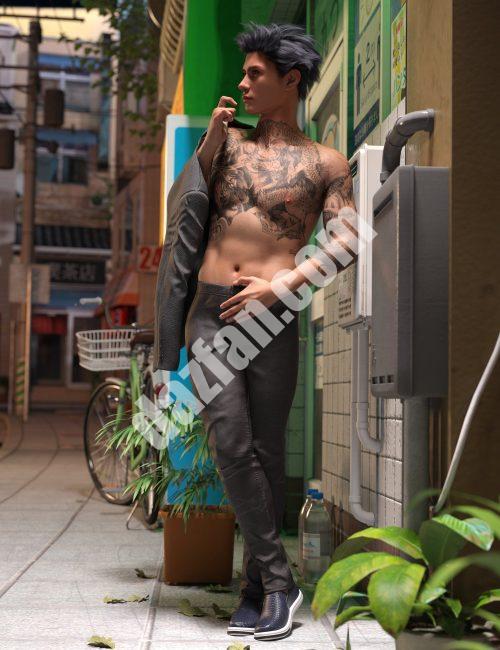 [daz角色] Irezumi黑色和灰色的谎言纹身创世纪9-DAZ爱好者