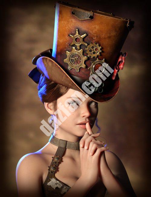 [daz服装] ND创世记8女款蒸汽帽-DAZ爱好者