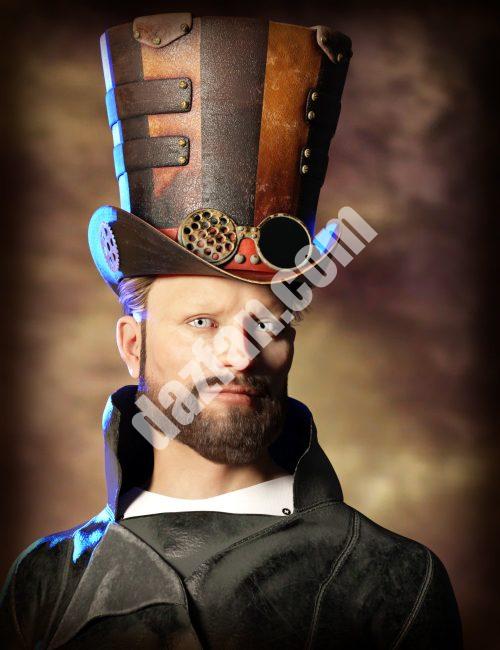 [daz服装] 创世纪8号男款ND蒸汽帽-DAZ爱好者