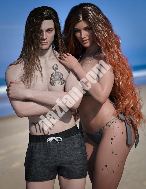 [daz角色] 创世纪8.1天蝎座十二生肖纹身-DAZ爱好者