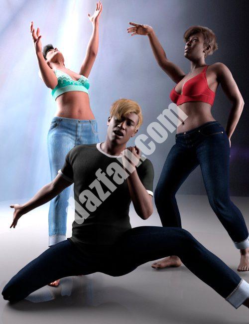 [daz姿势] 歌手为《创世纪9》摆出摇滚朋克造型-DAZ爱好者