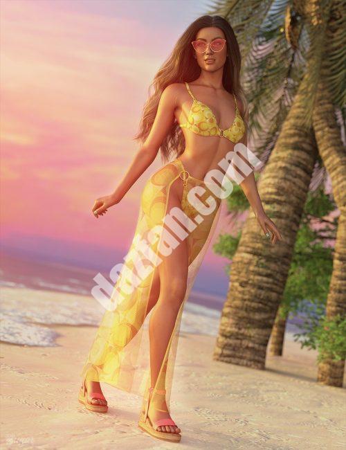 [daz服装] dForce Sunny Days Genesis 8.1女性套装-DAZ爱好者