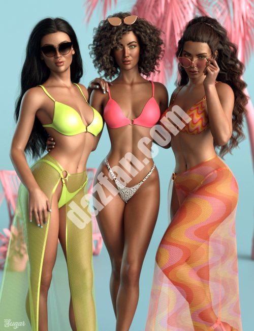 [daz服装] Sunny Days Genesis 8.1女性服装纹理-DAZ爱好者