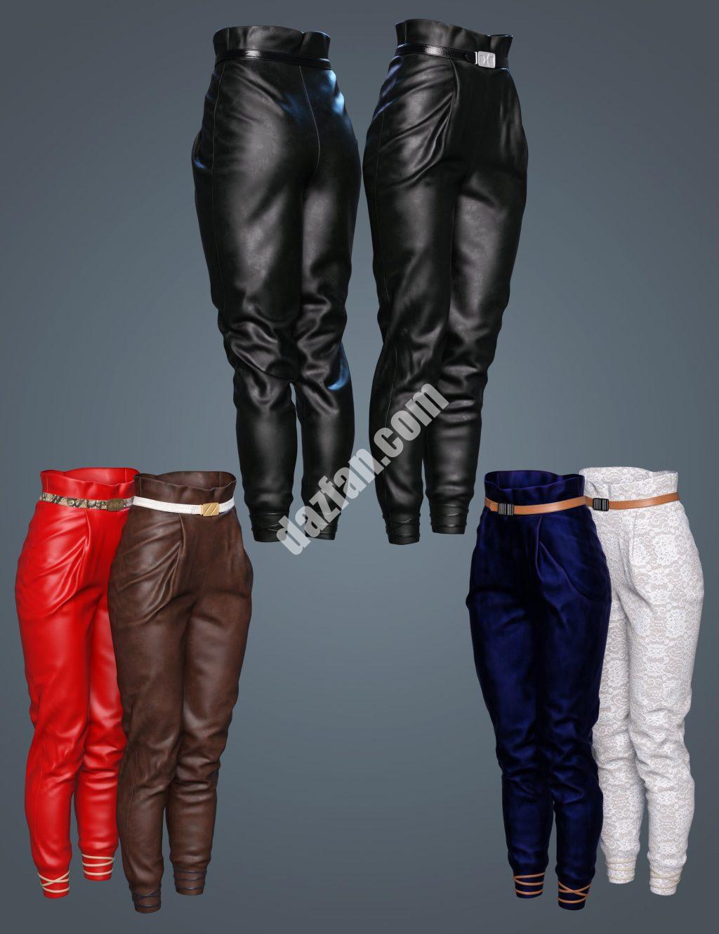 [daz服装] Genesis 8和8.1女性时尚社交长裤-DAZ爱好者