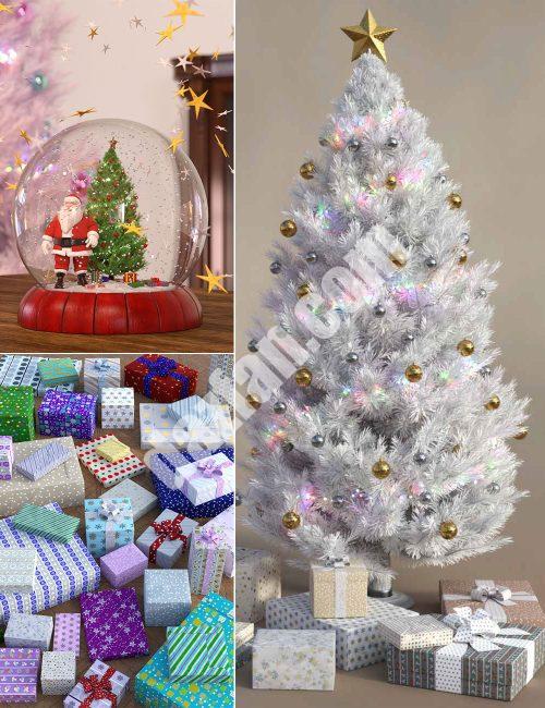 [daz合集] V3D圣诞套装-DAZ爱好者