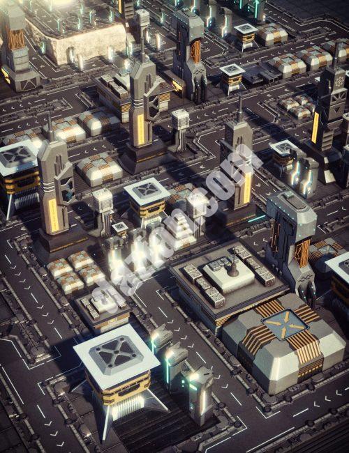 [daz场景] X-BIT未来太空之路-DAZ爱好者