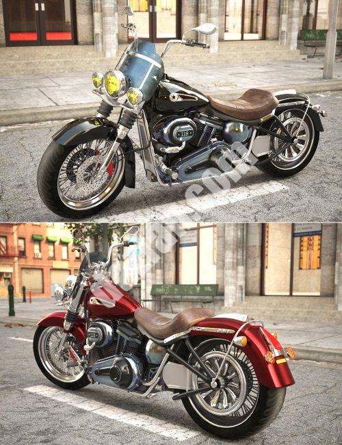 [daz载具] XI Dark经典摩托车-DAZ爱好者