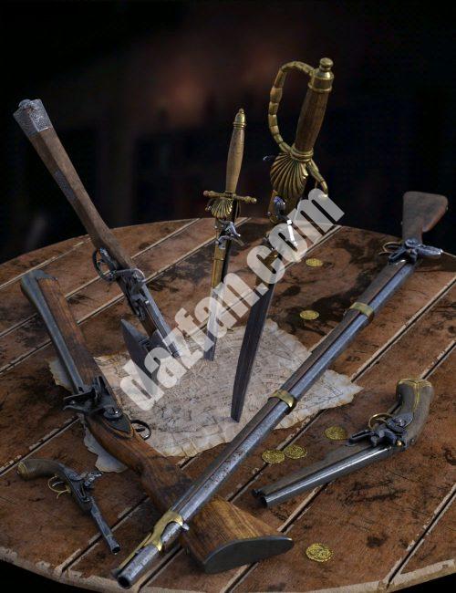 [daz道具] Ye Ole海盗武器-DAZ爱好者