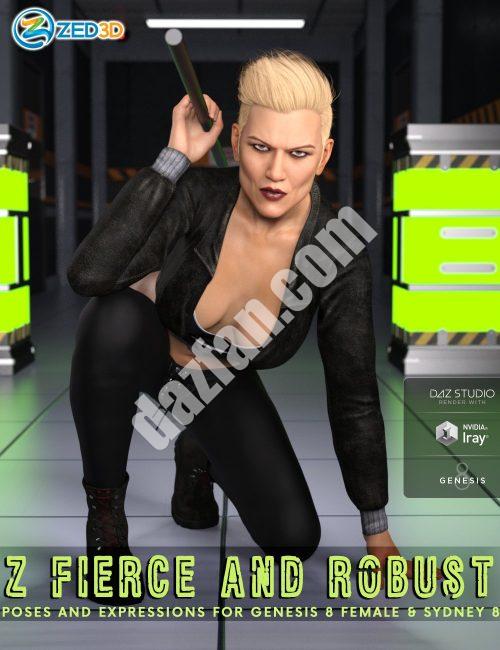 [daz姿势] 创世纪8号女性和悉尼8号的Z凶猛有力的姿势和表情-DAZ爱好者
