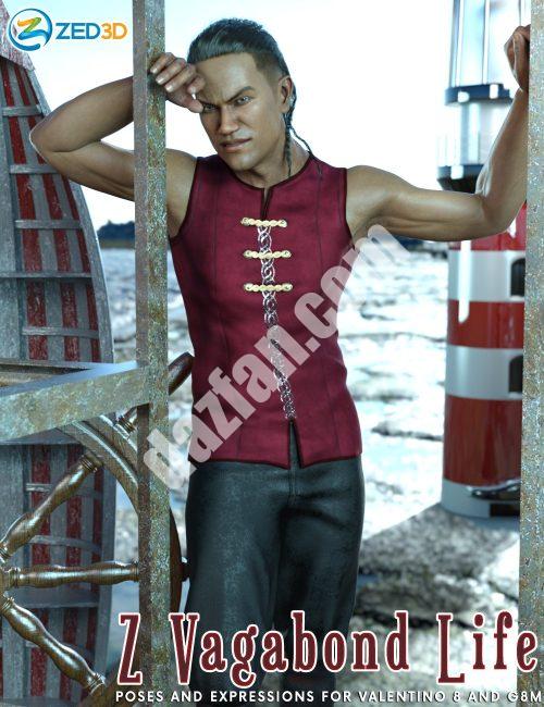 [daz姿势] 华伦天奴8的Z流浪生活姿势和表情-DAZ爱好者