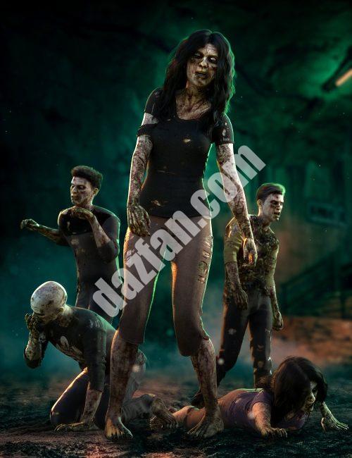 [daz姿势] 创世纪8.1雄性和创世纪8.1雌性的僵尸动画-DAZ爱好者