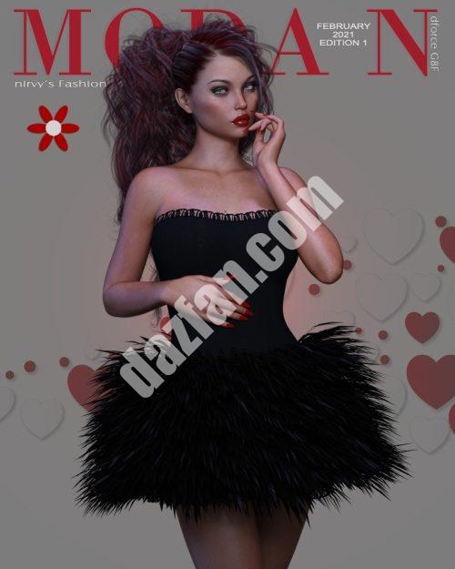 [daz服装] dForce 羽毛连衣裙 G8-DAZ爱好者